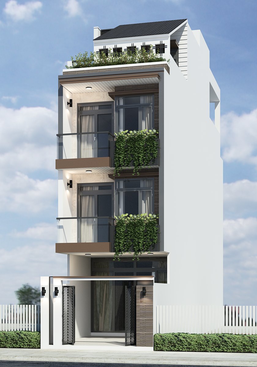 Thiết kế nhà phố 4 tầng hiện đại - Không gian sống phù hợp với các gia đình đông thế hệ 