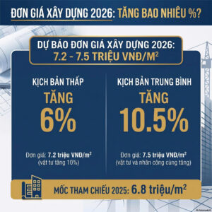 ĐƠN GIÁ XÂY DỰNG 2026: TĂNG BAO NHIÊU %?